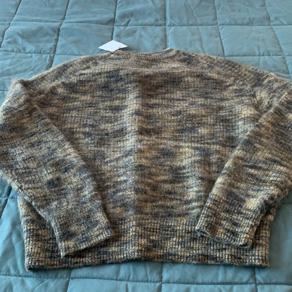 IRO crewneck sweater, cropped, mohair/wool, variegated black/green/gray, size XS - Picture 6 of 6